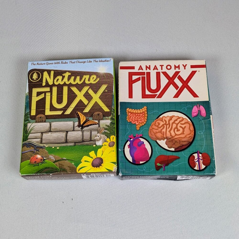 Nature Fluxx + Anatomy Fluxx Card Game Lot – Looney Labs